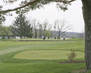 ROBERT K. YOSAY | THE VINDICATOR..The Lake Club course in Poland - Mike Ferante ( blue stripes) Jim Pipino ( solid blue and Derrick Naper -30-