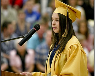 ROBERT K. YOSAY | THE VINDICATOR..Salutatorian Michelle Sergi .at Lowellville High School gym - the glass of 2010 - graduated Sunday afternoon-30