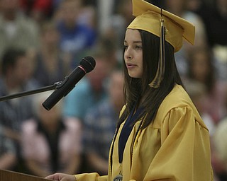 ROBERT K. YOSAY | THE VINDICATOR..Salutatorian Michelle Sergi .at Lowellville High School gym - the glass of 2010 - graduated Sunday afternoon-30