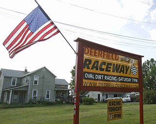 ROBERT K. YOSAY | THE VINDICATOR..Deerfield Raceway on the outskirts of Deerfield on State Route 224 is the racetrack that " everyone drives by ! "  but on Saturday some 85 drivers test their skills against each other and the 1/4 mile dirt track -30=-