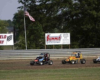 ROBERT K. YOSAY | THE VINDICATOR..Deerfield Raceway on the outskirts of Deerfield on State Route 224 has racers racing against each other in sprints for position for the finals.-30-