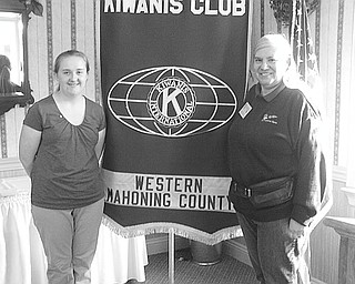 Circle K member travels: The guest speaker at the June 9 meeting of Kiwanis Club of Western Mahoning County was Jessica Ricker, left, president of the Akron Circle K, the college branch of Kiwanis International. The junior, a daughter of Robert and Carol Ricker of Austintown, will attend the Large Scale Service Project July 30-Aug. 3 in St. Louis with Circle K members from around the world. Joining the young speaker at the event was Barbara Smith, president of the Kiwanis Club, who will be a voting delegate at the International Kiwanis Convention June 24-27 in Las Vegas. The club will present $1,000 scholarships to three graduating seniors, Morgan Pinney of North Jackson High School, Nathanaphon Banchorg of Mahoning County Career and Technical Center, and Hayley Herock of Canfield High School. 