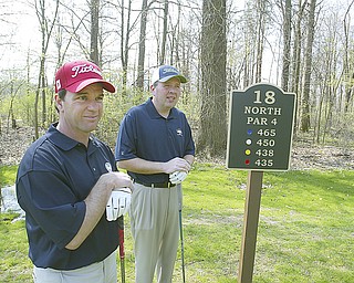 ROBERT K. YOSAY | THE VINDICATOR..Mill Creek Golf Course with Dennis Miller golf Director   ( blue hat ) and  Andy Santor  head professional   in the red hat -30-