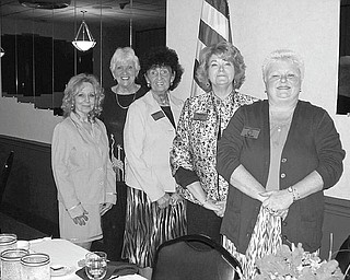 Prepared to serve: An installation ceremony was the highlight of the June 3 meeting of Warren Republican Women’s Club at DiLucia’s Banquet Room in Warren. Inducted were, from left, Marsha Hubbard, treasurer; Paula Synder, secretary; Shelby McElravy, second vice president; Barb Rosier-Tryon, president; and Cary Ann Koren, first vice president. The 2010-2011 officers will assume their duties when the fall season begins in September.