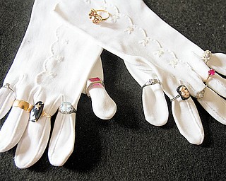 A personal collection of vintage jewelry was on display Sunday at the Barnhisel House on State Street in Girard. The collection is owned by Colette Chuey, vice president of the Girard Historical Society.