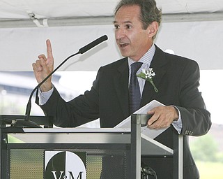ROBERT K. YOSAY | THE VINDICATOR..Philippe Crouzet Charman of Vallourec.V & M and its parent company, Vallourec, will host dignitaries from federal, state, county and local government, along with partners in the business community and more than 100 employees for a groundbreaking ceremony to officially begin construction of the companyÕs new mill..The planned mill Ñ a state-of-the-art, hot-rolling, seamless pipe mill Ñ represents a $650 million investment for Vallourec and will lead to the creation of 750 construction and permanent mill jobs. -30--