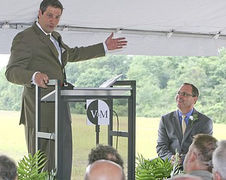 ROBERT K. YOSAY | THE VINDICATOR..Tim Ryan and Joel Mastervich .V & M and its parent company, Vallourec, will host dignitaries from federal, state, county and local government, along with partners in the business community and more than 100 employees for a groundbreaking ceremony to officially begin construction of the companyÕs new mill..The planned mill Ñ a state-of-the-art, hot-rolling, seamless pipe mill Ñ represents a $650 million investment for Vallourec and will lead to the creation of 750 construction and permanent mill jobs. -30--