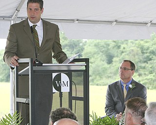 ROBERT K. YOSAY | THE VINDICATOR..Tim Ryan and Joel Mastervich .V & M and its parent company, Vallourec, will host dignitaries from federal, state, county and local government, along with partners in the business community and more than 100 employees for a groundbreaking ceremony to officially begin construction of the companyÕs new mill..The planned mill Ñ a state-of-the-art, hot-rolling, seamless pipe mill Ñ represents a $650 million investment for Vallourec and will lead to the creation of 750 construction and permanent mill jobs. -30--