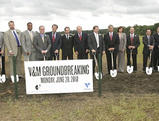 ROBERT K. YOSAY | THE VINDICATOR...V & M and its parent company, Vallourec, will host dignitaries from federal, state, county and local government, along with partners in the business community and more than 100 employees for a groundbreaking ceremony to officially begin construction of the companyÕs new mill..The planned mill Ñ a state-of-the-art, hot-rolling, seamless pipe mill Ñ represents a $650 million investment for Vallourec and will lead to the creation of 750 construction and permanent mill jobs. -30--