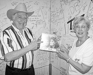 After weeks of preparation, an exhibit of items salvaged when Ponderosa Park closed will be on display at Salem Historical Society, 298 S. Broadway in Salem, from 5 to 9 p.m. today and from 1 to 4 Sunday and July 4. One of the collectible items is displayed by Tom Pauley, general manager/promoter at the park for more than 30 years, and Janice Lesher, museum curator. A donation of $2 is suggested for viewing the exhibit. In conjunction with the event, the historical society’s ways and means committee will conduct a book and treasure sale in the Sprowl Garage at the museum. For additional information call 330-337-8514.