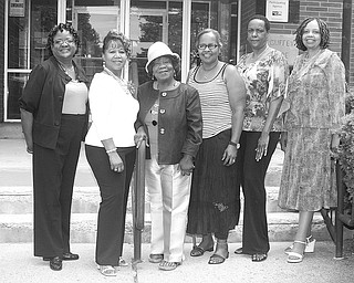 NICK MAYS/Special to The Vindicator:
The McGuffey Centre’s 70th Anniversary Committee will have its “Evening in Elegance” annual dinner and fundraiser July 9 at 1649 Jacobs Road, Youngstown. A reception and auction will begin at 5:30 p.m. and the dinner and program will follow at 6 p.m. Howard and the Five Point Band will provide music for dancing until 11 p.m. For more information call Gwen Alexander at 330-744-4377. Committee members are, from left, Dollaine Holmes, Lilwana Greene, Lillie Green, Karen Jackson Cook, Marcia Haire-Ellis, and Jennifer Miller from the McGuffey Center.