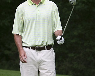 ROBERT K. YOSAY | THE VINDICATOR...Salem Hills GC- Hole #4 Light green Shirt is Ben Broderick- Yellow Shirt Tan shorts Chad Hanysh and Yellow Shirt and Dark Shors is John Clacko -30--