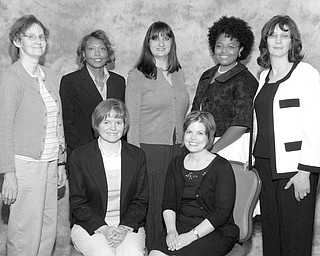 The Junior League of Youngstown has voted to accept new Active Members. Seven of the new members are, front row, from left to right, Jennifer Soloman and Meghan Buck; and in the back row are Roberta Yash, Dorris Bullock, Katie Libecco, Carmella Williams and Lois Koval.