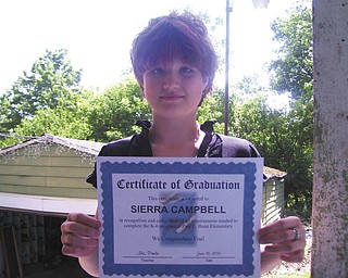 Sierra Campbell of Youngstown graduated from her sixth-grade class at Paul C. Bunn Elementary School.