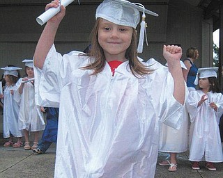 Hailey Tomory graduated from KiddinÕ Around preschool on June 5. She is the daughter of John and Brandy Tomory of Canfield.