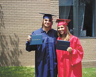 Terry Terrigno, left, and Shelby London graduated from Austintown Fitch High School this year.