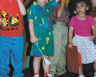 Aaron Hartsough of Canfield is shown during preschool graduation.