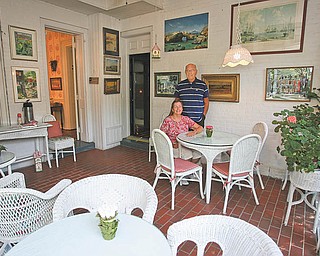 Flo Rance and her husband, Michael, take a break in the inn’s dining area. Michael Freeman, a professor at Harvard University’s medical school, bought the inn, and Mrs. Rance, Freeman’s aunt, and his cousin, Chris McQuown, are overseeing the daily operations.