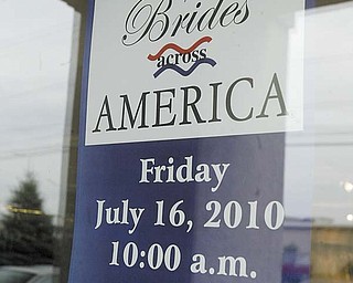 Treasured Moments Bridal and Formal, on U.S. Route 224 across from the Southern Park Mall, will have 20 to 30 wedding gowns to give away to qualified military brides Friday as part of the Brides Across America program.