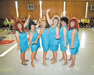 The Ikettes rehearse “Proud Mary” for the Mercer County Senior Follies at the Shenango Valley Community Senior Community Center in Hermitage, Pa. From left are Michaleen Sasala, Patricia Tupper, Betty Koscinski, Karen Donato, Kim Glatfelter and Lucy Yanak. This year’s seventh annual show pays tribute to the Ed Sullivan Show. Performances are at 7 p.m. Aug. 7 and 2 p.m. Aug. 8 at Hickory High School.