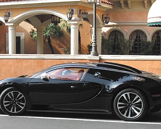 Shelley Genova of Poland sent us this picture of a car that belongs to the owner of the Cirque Du Soleil shows in Las Vegas. It was parked in front of Treasure Island and was really drawing in a crowd. She says it's a Bugatti EB, an Italian car.