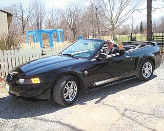 Vern Blazek of Poland is shown in his 2004 Mustang.
