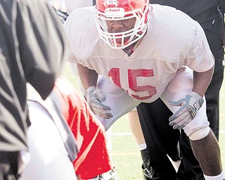 YSU’s linebacking corps — considered to be an area of strength going into the preseason — took a hit Monday
with the loss of senior Na’eem Outler and sophomore Taylor Hill, shown here.