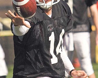 Prospective quarterback Kurt Hess (14) 
