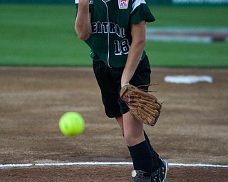 Aleah Hughes pitches some heat during the World Series of Little League Softball in Portland, Ore., July 13th, 2010. The team from Poland, OH went on to beat the team from Brenham, TX, 5-4.