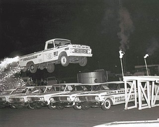Chuck Cavanaugh of New Middletown submitted this Canfield Fair memory from 1968 of Swenson's Thrillcade in midair while doing the ramp jump.