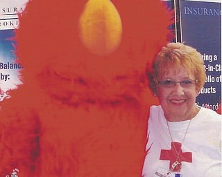 Annette McCarthy got to meet Elmo at the fair.