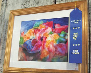One of Annette McCarthy's memories of the fair, a first-place winning piece of art.