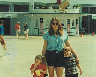 Heidi Van Auker Hartsough of Canfield are with her children, Leanna and Aaron, at the 150th Canfield Fair in 1996.
