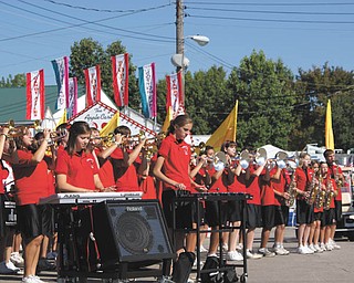 The Canfield High School Marching Band performs at the ribbon-cutting ceremony at the 2009 Canfield Fair. Photo taken by Laurie Fox of Lowellville.