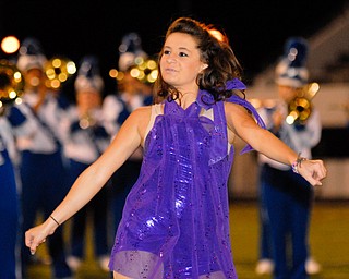 Hubbard sophomore majorette Antoinette Riccitelli dancing during the half time performance.