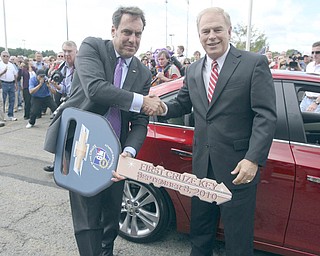 ROBERT K. YOSAY | THE VINDICATOR..GM Lordstown Kicked Off the Chevy Cruze today at the Lordstown Plant with the President of GM - Tim Ryan - The Boardman Band and a slew of elected officials -..-30-..