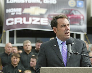 ROBERT K. YOSAY | THE VINDICATOR..Mark Reuss - .GM Lordstown Kicked Off the Chevy Cruze today at the Lordstown Plant with the President of GM - Tim Ryan - The Boardman Band and a slew of elected officials -..-30-..