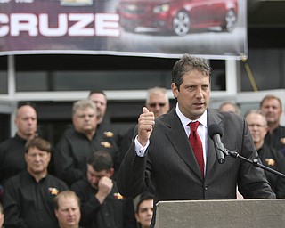ROBERT K. YOSAY | THE VINDICATOR..GM Lordstown Kicked Off the Chevy Cruze today at the Lordstown Plant with the President of GM - Tim Ryan - The Boardman Band and a slew of elected officials -..-30-..