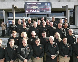 ROBERT K. YOSAY | THE VINDICATOR..Dealers from Western Pa and the Mahoning Valley were guests as GM Lordstown Kicked Off the Chevy Cruze today at the Lordstown Plant with the President of GM - Tim Ryan - The Boardman Band and a slew of elected officials -..-30-..