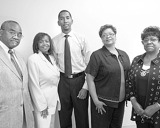 Anticipating a new century of national service as they prepare for the Freedom Fund Banquet on Oct. 8 are members of the NAACP Youngstown Branch, from left, George Freeman Jr., political liaison; Beverly Fortune, chairwoman; Dr. Derrick Jackson, public relations; Waneta Byrd, committee co-chairwoman; and Sandra Dean, publicity.