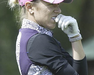 William D. Lewis| The Vindicator Alexandra Casi studies the course at Greatest Golf Tourney Saturday.