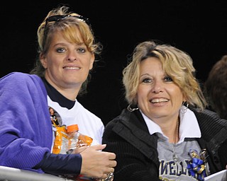 Rocket moms Tonya Boggia and Theresa DeFrank during the Lowellville / Springfield game