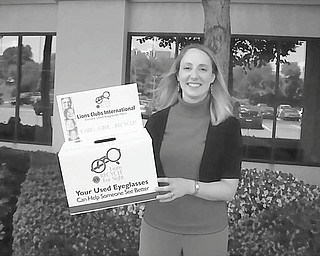 Heather Belgin, president of the Youngstown Lions Club, holds one of the boxes for collecting eyeglasses. People are asked to drop off their unwanted glasses, which will be restored and given to those who can’t afford them. Boxes have been placed at the following locations: Libraries in Austintown, Boardman, Brownlee Woods, Campbell, Canfield, Main, Poland and Struthers; Remax Valley Real Estate Office in Boardman; and Youngstown City Hall. The club also provides eye care and glasses to local residents who are in need. To apply, contact the local Goodwill office, which will determine your need and qualifications. If you’re approved, the Lions will provide the funds through Goodwill for your eye care.