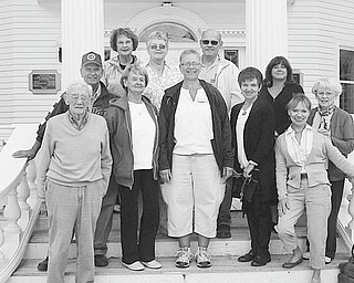 Garden guides go on tour: Garden guides from Mill Creek Park’s Fellows Riverside Gardens toured Holden Arboretum and Mooreland Estate in northern Ohio recently. Guides take an annual tour of other gardens, hoping to enrich their knowledge about plants and garden guiding. Guides include, from left, Bob Jones, Bob Schulick, Joanne DuVall, Lynn Zocolo, Roz Gadd, Linda Mohn, and in the back row, Bernie Zets, Alice Lang, John Schinker, Karen Bata, and Ritchie Jones.
