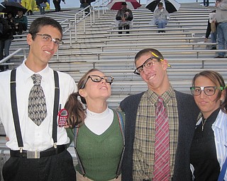 Ursuline fans dressed as nerds