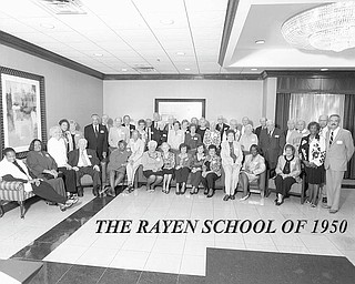 Class of ’50: Pretty nifty!
The Rayen School Class of 1950 celebrated its 60th class reunion on Sept. 19 at the Holiday Inn in Boardman. Forty-two classmates attended, some coming from as far away as Florida and Texas, as well as various Ohio cities. In the first row, from left to right, are Ida Adams, Gwendolyn Sitgraves, Louise Hayes, Ralph D’Onofrio, Jean Williams, Florene Rouse, Elaine Raiger, Doris Giancola, Theresa Menosky, Betty Slovasky, Jean Dutko, Betty Johnson, Sarah Tabachino, Florence Bevilacqua, Gertrude Jackson, and Bill Rice. In the second row are Phyllis Koker, Jane Francykowski, Robert Washington, George Adams, Carlotta Fercana, Eugene Tareshawty, Olga Drahuschak, Rita Guglielm, Dorothy Filaccio, Louise Miller, Betty Grischow, Mary Lou Schmidt, Paul Schmidt, John Giannini and Fred Johnson. In the back row are Roger Morris, Ralph Sinistro, Gerald McBride, Bob Graves, Kathryn Shook, Bill Turner, Louise Alibrando, Bill Gries, Ken Lundquist, Ed Kosiba, and Leo Daff. Serving as the planning committee were Fercana, Filaccio and Guglielm.