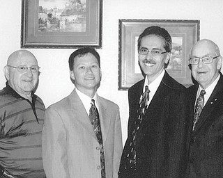 Prepared to serve: Girard-Liberty Rotary Club met recently to install officers who will head the organization during the 2010-2011 season. Installed were, from left, Sam Zians, vice president; Michael Gallagher, president; Henry Sforza, treasurer; and Fred Faiver, secretary. Gallagher is director of marketing for Hill, Barth and King, LLC. The club meets weekly at 6 p.m. Tuesdays at Amen Corner Restaurant.