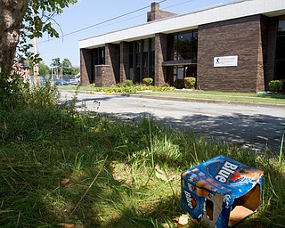 Geoffrey Hauschild|The Vindicator.9.7.2010.A beer box sits discarded across the street from OVTC..