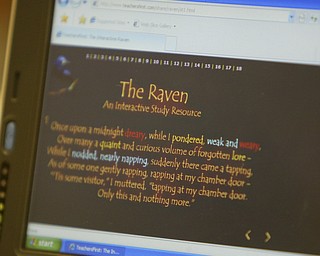 ROBERT K. YOSAY | THE VINDICATOR..Ninth graders at Jackson Milton High School taught fourth graders an interactive poetry lesson during a reading of The Raven by Edgar Allan Poe...The Poem.. --30-..