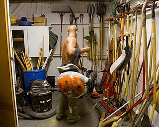 Geoffrey Hauschild|The Vindcator.7.28.2010.OVTC student Eric Gorniak works at the Canfield Fairgrounds.